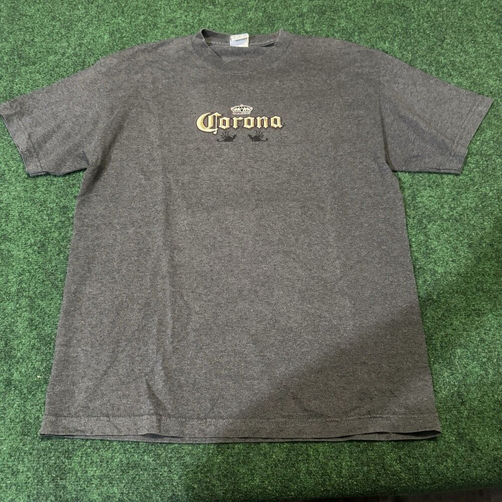 Corona Extra Beer T-Shirt Gray “It’s Happy Hour Somewhere” Men’s Large